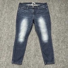 Denizen From Levi's Mid-Rise Skinny Jeans Dark Wash Blue Denim Women's 18S 36x26