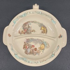 Vintage 1980s Winnie the Pooh Children's 2 Compartment Warming Dish Selandia