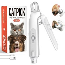 2-in-1 Dog  Cat Nail Clipper with Grinder - Dual Highlight LED Reduce Over-T...