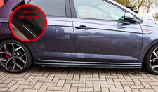 Seitenschweller mit Wings aus ABS für VW Polo 6 GTI 2G AW Facelift schwarz glanz