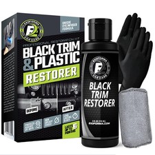 ExoForma Black Trim Restorer - Unique Dye-Infused Formula 4 oz Kit,
