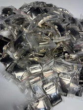 110 QTY - 1 Inch Aluminum side release buckles with various imperfections