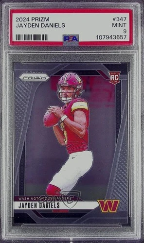 2024 Panini Prizm Rookies Jayden Daniels #347 PSA 9 MINT Rookie RC