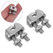  20pcs Wire Cable Clamps - M4 Wire Rope Locking Clamp Secure Cable Rigging -