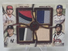 2025 Topps Museum Collection Primary  Quad Relic 7/10 🔥,Judge,Trout,Betts,Acuna