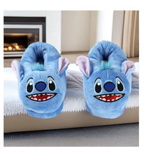 Dis.ney Sti.tch Plush Slippers Cartoon Winter Warm Indoor Shoes Xmas Gift