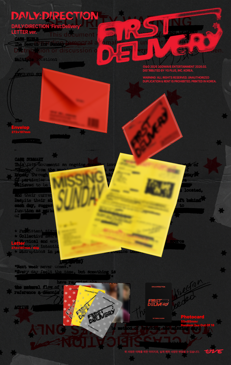 ★直筆サイン入り◆DAILY:DIRECTION◆FIRST:DELIVERY K-POP DAILY:DIRECTION Album [First:Delivery] LETTER Ver. 40p