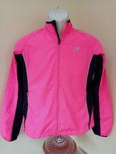 KARRIMOR RUN ladies safety, high-vis, pink lightweight running jacket, UK 10