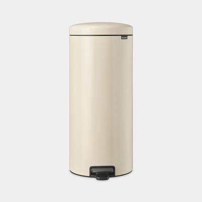 Brabantia NewIcon Mülleimer, Soft-Beige, 30 l, leichtes Öffnen per Fußpedal