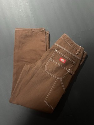 Y2K women s 9/29 Brown Dickies straight leg work pants #workwear #skater
