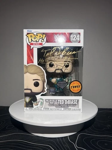 Funko Pop! WWE - Ted DiBiase 124 GameStop Diamond Chase Autographed  Ted dibiase