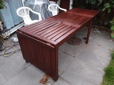 IKEA extendable wood garden table used