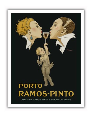 Porto Ramos-Pinto Port Wine - Vintage Advertising Poster by René Vincent 1920s