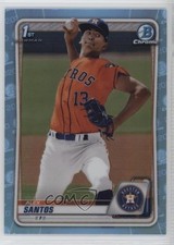 2020 Bowman Draft Chrome Sky Blue Refractor Alex Santos #BD-139 fv8