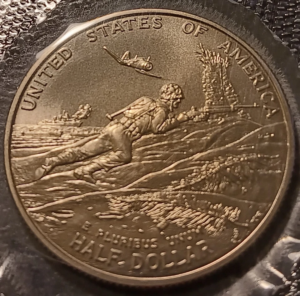 1993-P  WORLD WAR II  50th Anniversary Commem 50¢, Clad UNC, in OGP w/CoA. - Image 4 of 4