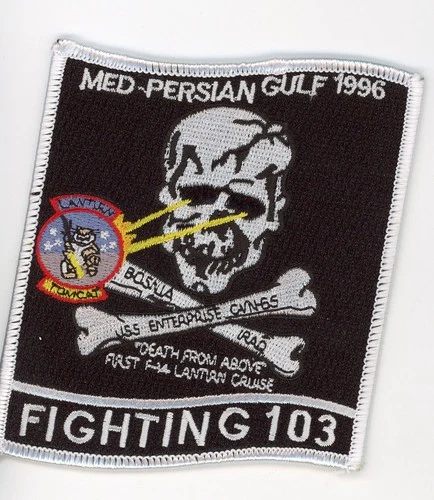PATCH USN F-14 TOMCAT VF-103 JOLLY ROGERS LANTIRN MED-PERSIAN IRON ON PARCHE