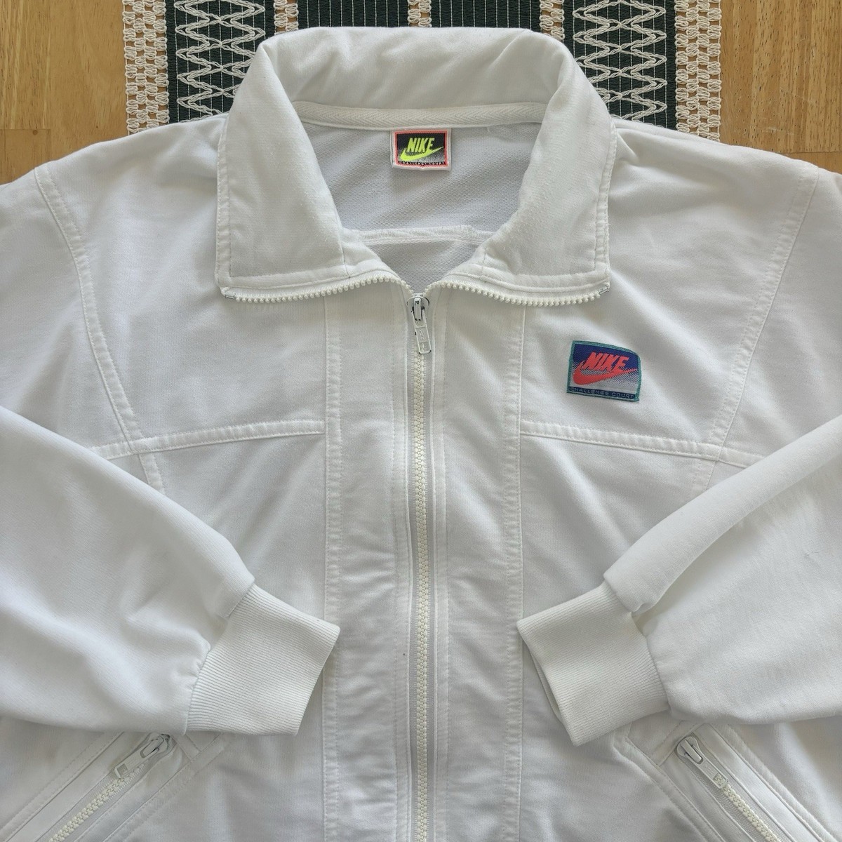 Vintage 1980s Nike Challenge Court Agassi Cotton Zip Up Jacket