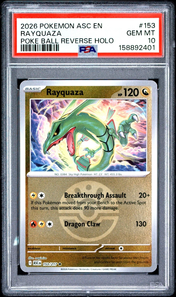 Rayquaza Pokémon TCG Professional Sports Authenticator (PSA) Grade
