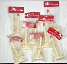 8 Vintage Single Light Holiday Time Candle Candolier Orange Bulb Drip  10"