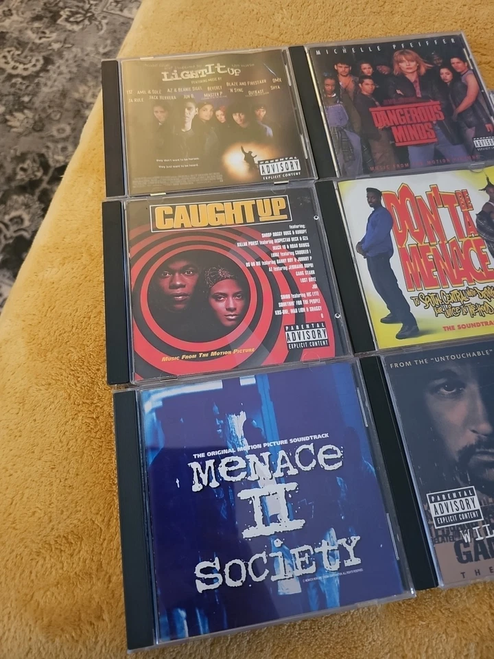 Rap Hip-Hop Motion Picture Soundtrack CD Lot (8) Menace II Society *Read* Foto 3 de 4