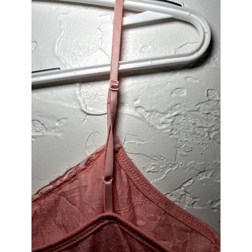 Maurices pink crinkle lace trim cami tank top womens medium y2k fairy babydoll - Picture 5 of 9