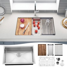 30" Single Bowl Undermount Kitchen Sink 304 Stainless Steel Handmade Brand New