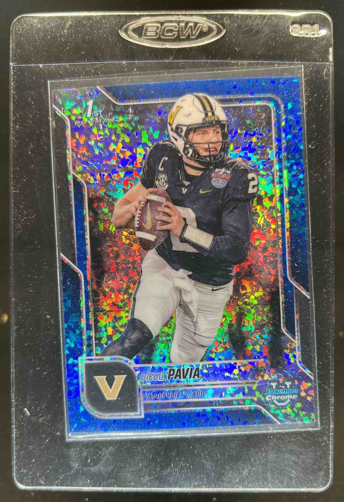 2025 Bowman Chrome U Diego Pavia Blue Mini-Diamond Refractor 1st Prospect #/150