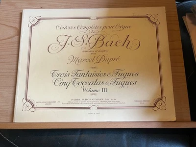 Jean-Sébastien Bach oeuvre pour orgue Marcel Dupré vol III partition Bornemann - Photo 1/4
