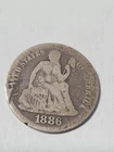 1886 Seated Liberty Silver Dime Nice U.S. 10c Type Coin.