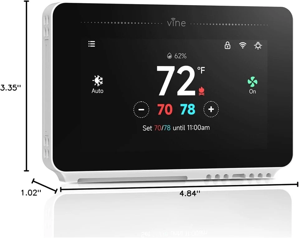 Programmable WiFi Thermostat Touch Screen for Home Heating Cooling Alexa Google - Image 4 of 4