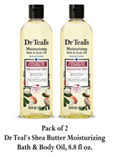 2 Pack Dr Teal's Shea Butter Moisturizing Bath  Body Oil, 8.8 fl oz, Scented