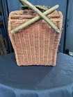 Vintage Hand Crafted Wicker Strawberry Shaped Picnic Basket — photo 6