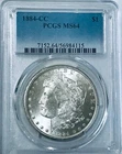 1884 CC Morgan Dollar PCGS MS64