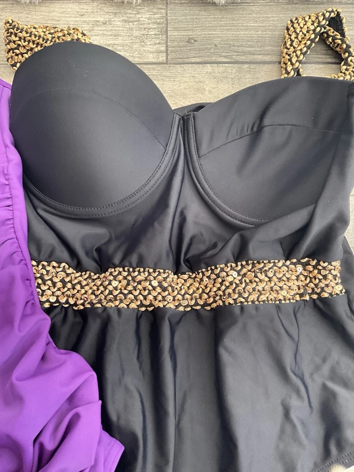 Two One Piece Swim Suits Size 16 - Image 4 of 4