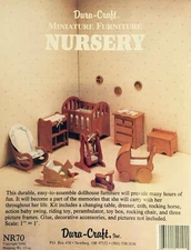 Duracraft Miniature Dollhouse Nursery Furniture