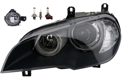 Scheinwerfer Halogen Links passend für BMW X5 E70 mit LWR + Nebel + Leuchtmittel