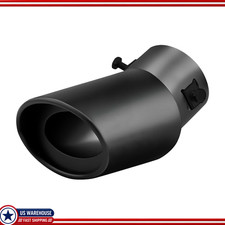 Universal 2.5 Inlet 3.3 Outlet Stainless Steel Exhaust Tailpipe Tip Black Chrom Universal 2.5 Inlet 3.3 Outlet Stainless Steel Exhaust Tailpipe Tip Black Chrom