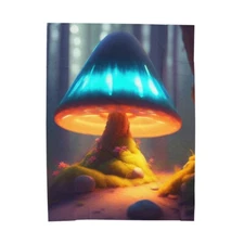 Mushroom Lamp Velveteen Plush Blanket