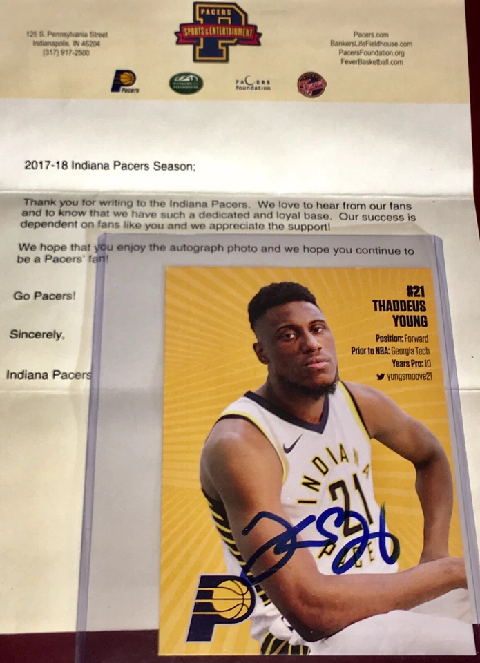 Баскетбольная фотография Таддеуса Янга No30 San Antonio Spurs NBA с автографом и сертификатом подлинности - Изображение 3 из 4