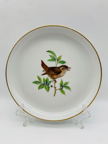 Meissen Schwertermarke 1. Wahl Wandteller Ø 17cm Vogelmalerei 9 Motive Goldrand - Bild 2 von 18