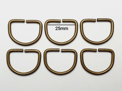 6 Stück D-Ringe 10, 17, 20, 25mm Halbringe D-Ring Metall Hohe Qualität ☆☆☆☆☆ - Picture 8 of 8