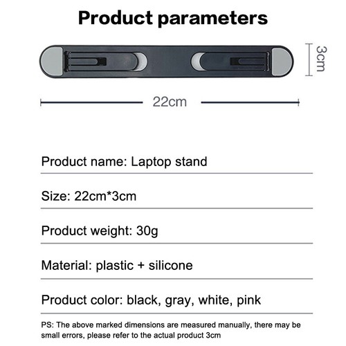 Macbook Pro Notebook Cooling Pad Universal Invisible Laptop Bracket Stands _t - Photo 8/16