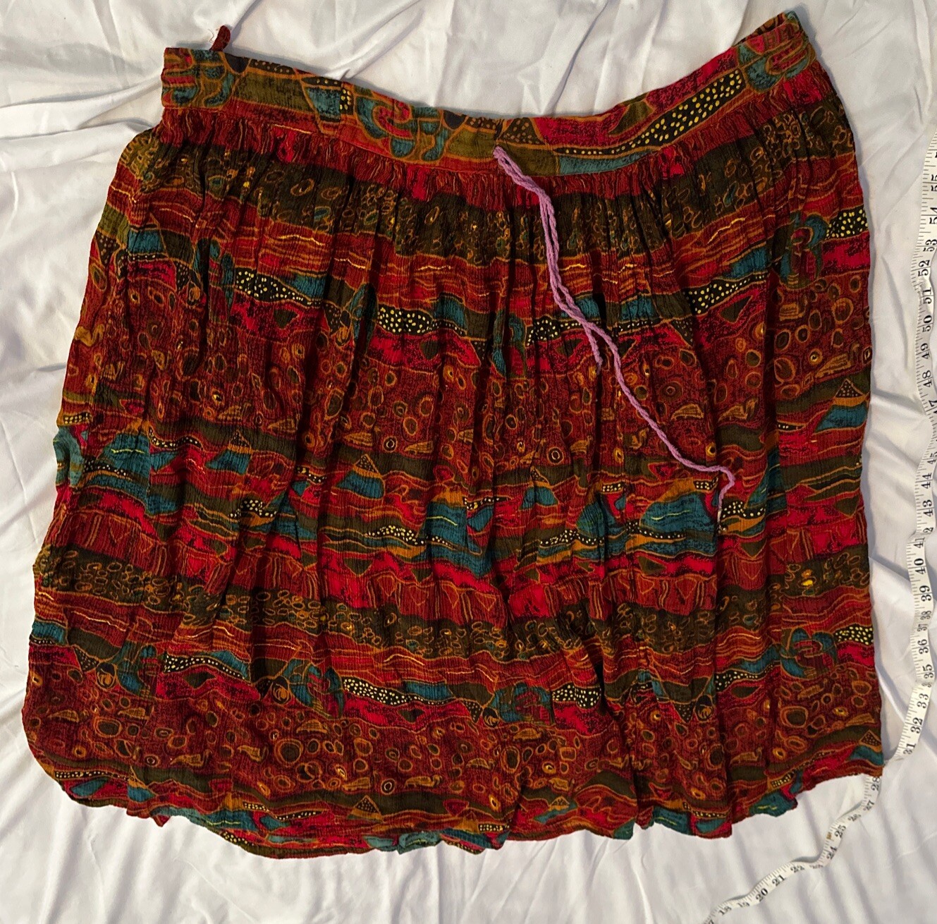 Zero Zero India Medium Boho Flowy Midi Skirt Sout… - image 2