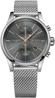 Hugo Boss Jet Steel Mesh Strap Chrono Stainless Steel Men's Watch