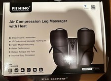 Fit King Air Compression Leg Massager With Heat- Black New In Box