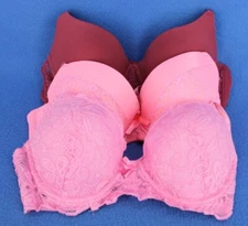 XOXO Mamia Laura Ashley Underwire Padded Push Up Bra Bundle Lot Size 34B #C6859