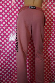 VICTORIA'S SECRET PINK SOFT BEGONIA WITH BLACK LOGO GYM PANT SWEATPANT M