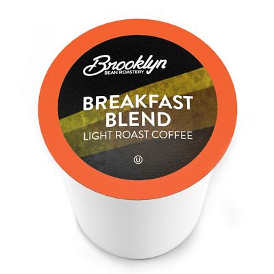 Brooklyn Beans Breakfast Blend Single-Cup Coffee for Keurig K-Cup Brewers, 40 Count