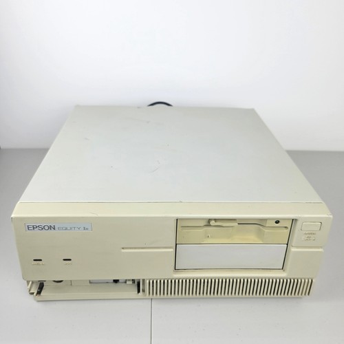 Epson Equity IIe Desktop PC E0220U 5.25" Floppy Drive 80286 Vintage 80's Era - Picture 1 of 17