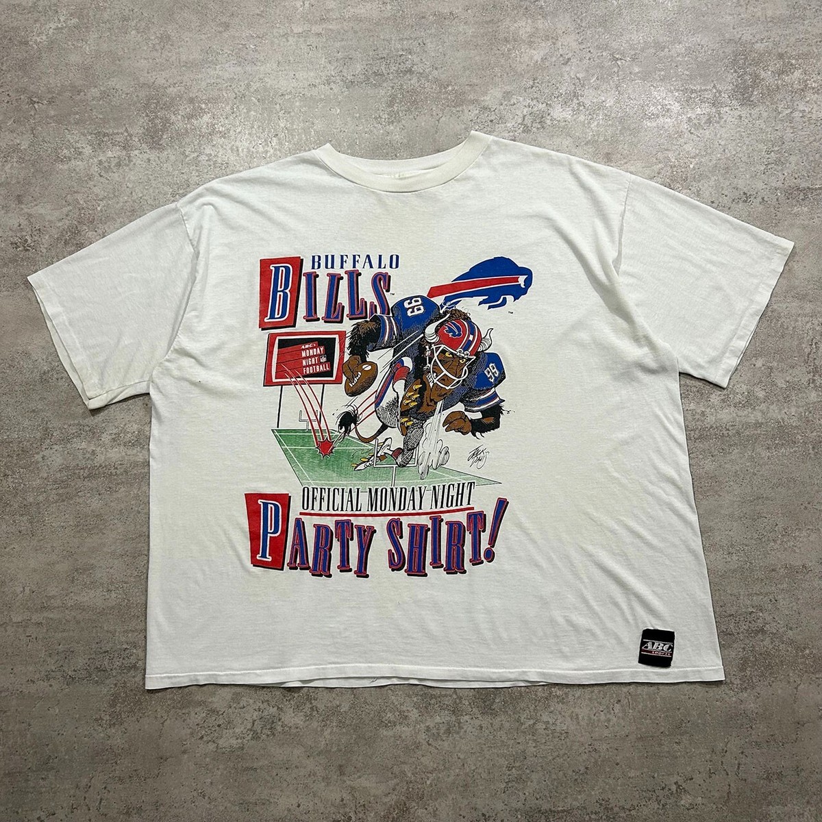 VTG 90s NFL BUFFALO BILLS NUTMEG ABC SPORTS MONDAY NIGHT PARTY 